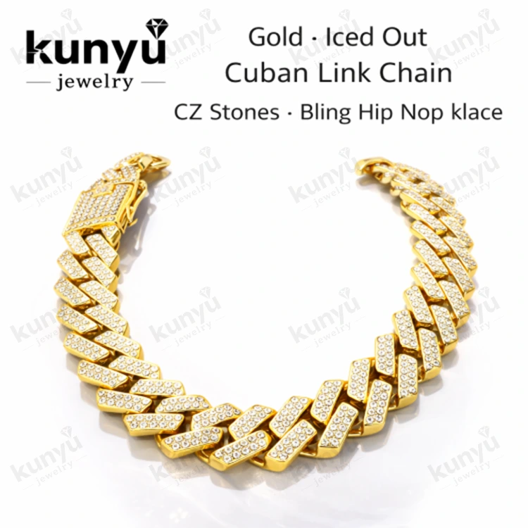 Кубинская звеньевая цепь Iced Out